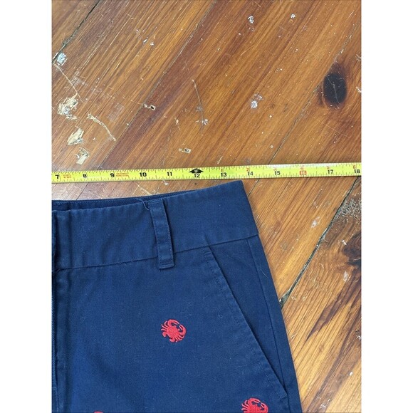 Vineyard Vines Embroidered Crab Skirt Navy Blue Red Short Nautical Size 0 - Picture 2 of 5